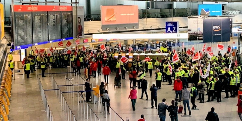 Airport strikes hit Germany