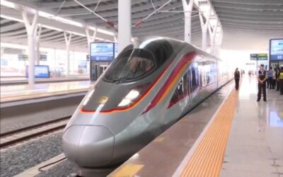 China debuts its first overwater high-speed train